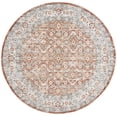 thumbnail image 2 of SAFAVIEH Avalon Jillian Floral Polyester Area Rug, Rust/Gray, 6'7" x 6'7" Round, 2 of 7