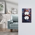 thumbnail image 2 of Zufioo Lazy Stone Bear Print Switch Wall Plate, Dustproof and Heat-resistant Decorative Wall Switch Cover, Suitable for Residential and Commercial Areas-Mid-size, 2 of 8