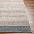 thumbnail image 4 of Hauteloom Edwin Recycled Material Living Room, Bedroom Area Rug - Contemporary - Lambswool, Dark Gray, Gray - 5' x 7'6", 4 of 8