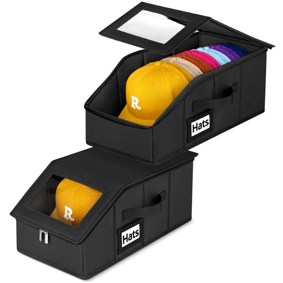 Hat Storage Dofilachy, apilable, para 28 gorras de béisbol (paquete de 2)