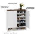 thumbnail image 6 of 24 Pair Shoe Storage Cabinet with Adjustable Shelves, Hidden Shoe Organizer for Entryway, Foyer, Hallway Ebony Black, 6 of 12
