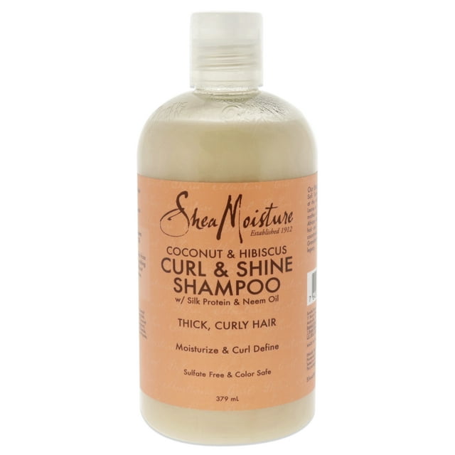 Champú para rizos y brillo de hibisco de coco de Shea Moisture para unisex - Champú de 13 oz Shea Moisture Shea Moisture