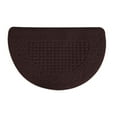 thumbnail image 1 of Half Half Circle Doormat Semicircle Floor Mat Dust Trap Polyester Fiber Strong Absorption Anti Slip for Outdoor Indoor, 1 of 6