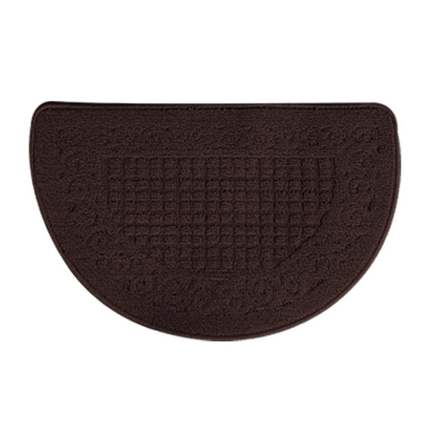 Half Half Circle Doormat Semicircle Floor Mat Dust Trap Polyester Fiber Strong Absorption Anti Slip for Outdoor Indoor