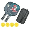 thumbnail image 1 of Juego de palas de Pickleball de fibra de carbono con pelotas y bolsa de almacenamiento. Equipamiento deportivo., 1 of 12
