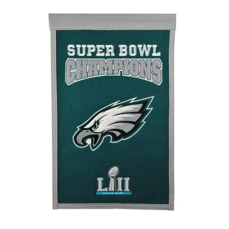 Super Bowl Dynasty Banner - Philadelphia Eagles NFL Super Bowl LII (52) Champions 14x21 Wool Felt Banner