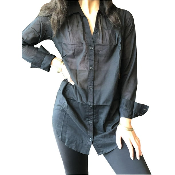 Mogulinterior - Mogul Women Soft Cotton Voile Casual Shirt ...