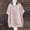 Pink, variant on Soyumi Womens Linen Shirts, Loose Fit Casual Summer Tops Short Sleeve V Neck Tunic Beach Vacation Blouse Button Down Shirt Office Work Solid Lightweight Comfortable Womens Tops, Blackish Green