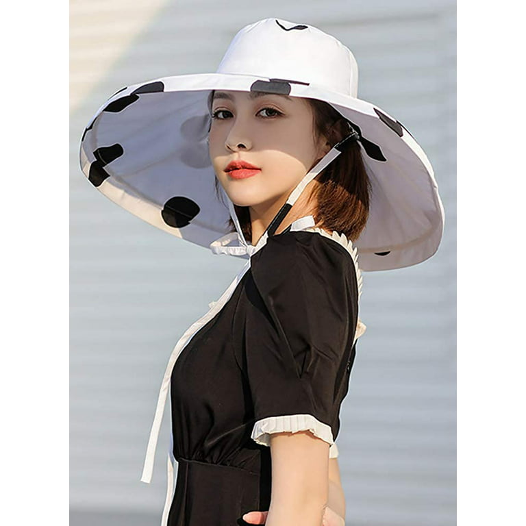 Pakainn Womens Sun Hat Wide Brim UPF 50+ Summer Hat Foldable Floppy Beach Cap for Women, Women's, Size: One size, White