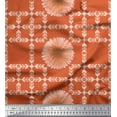 thumbnail image 1 of Soimoi Modal Satin Fabric Artistic Flower & Arrow African Decor Fabric Printed Yard 42 Inch Wide, 1 of 1