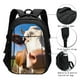 thumbnail image 3 of Fotbe Blue Sky Meadow Cute Cow Mochila con Estampado y Puerto USB para Hombre y Mujer, Mochila Antirrobo, Mochila de Viaje, Mochila Escolar, Mochila Universitaria, 3 of 7