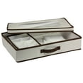 thumbnail image 4 of Household Essentials Flatware Storage Box, Windowed Lid and Front Handle, 8 Compartment Lift-out Tray, 4 Fabric Pouches, Perfect for Special Occasion Flatware, 4 of 7