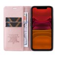 thumbnail image 5 of TECH CIRCLE Wallet Case for iPhone 11 (6.1 Inch) with Kickstand Magnetic Closure Flip Phone Cover, Glossy Luxury PU Leather Soft Silicone Shockproof Card Slots Holder Folio Protective Case,Rosegold, 5 of 14