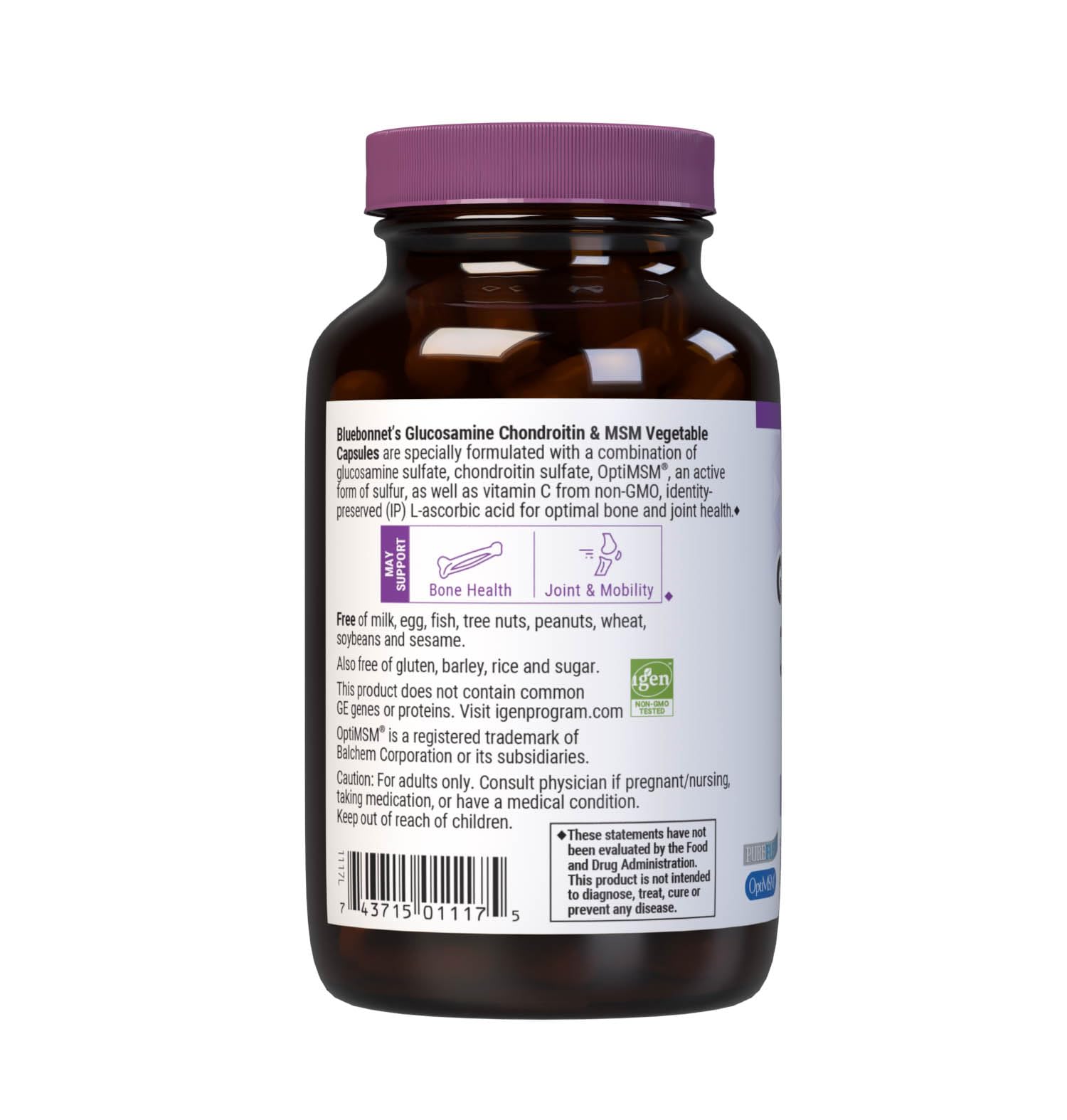 Bluebonnet Glucosamine Chondroitin & MSM, Glucosamine, Bone & Joint Health*, 20 Days