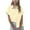 Yellow, variant on YOUYEDIAN Teen Girls Cotton Linen Shirts Lapel Short Sleeve Button Down Blouses Kids Summer Casual Lightweight Solid Beach Tops (Light pink, 11-12 Years)