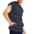 thumbnail image 4 of Chaleco sin mangas con capucha para hombre: camiseta deportiva de color liso, poliéster, entrenamiento físico, playa en verano, 4 of 4