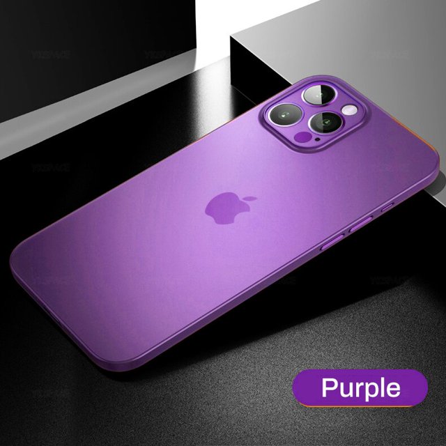 Funda mate ultrafina colorida de 0,3mm para iPhone 14 13 12 mini 11 XR X XS Pro Max 6S 7 8 SE, funda translúcida dura esmerilada para teléfono Tan Jianjun unisex