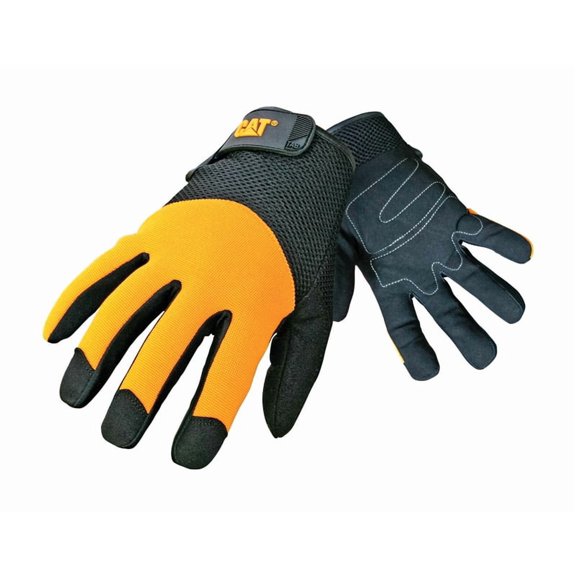 Cat Gloves Cat012215l Large Yellow Spandex Back Gloves