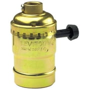 Leviton 7070-PG Electrolier 2-Circuit Lamp Holder, 250 W, Incandescent, Medium, Brass