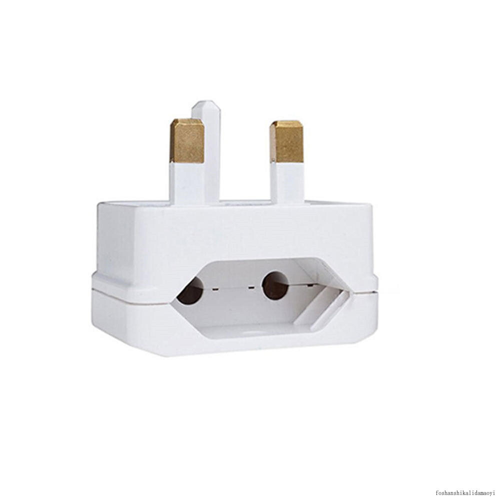 EU 2 Pin To UK 3 Pin Plug Power Adapter Converter Mains Fused Adapter