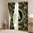 thumbnail image 3 of Erosebridal Green Brown Camouflage Black Out Curtains For Boys Teens,Personalized Initial A Curtains Pack of 2 (42x63 Each), 3 of 6