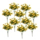 thumbnail image 5 of 10 ramos de flores artificiales, arbustos falsos, decoración de jardín, tela de seda elegante Amarillo, 5 of 9