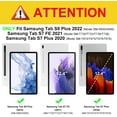 thumbnail image 2 of Fintie Shockproof Case for Samsung Galaxy Tab S8 Plus 2022/S7 FE 2021/S7 Plus 2020 12.4 inch Tablet, Hybrid Slim Cover Stand Transparent Back Shell, Auto Wake/Sleep, Blue, 2 of 9