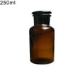 Limei 250ml Lab Amber Glass Reagent Bottle,Wide Mouth,Brown Flask with ...