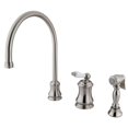 thumbnail image 1 of Kingston Brass KS3818PLBS Widespread Kitchen Faucet, Brushed Nickel, 1 of 1