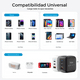 thumbnail image 5 of Mr. Gadgets Cubo Adaptador De Corriente Power Cube 70w Cargador Carga Ultra Rápida Pd Qc Gan, 3 Puertos, Usb-c, Usb-a, Ultra Compacto Compatible Con iPhone/ Macbook/ iPad/ Android/ Galaxy, Color Negro, 5 of 9