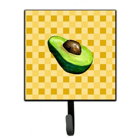 

Carolines Treasures BB7221SH4 Sliced Avacado on Basketweave Leash or Key Holder 7Hx4.25W multicolor