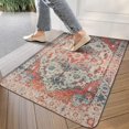 thumbnail image 3 of Bohemian Orange Ethnic Design Rug Welcome Doormat for Indoor/Outdoor Entrance Bohemian Orange Ethnic Design Rug Decoration Door Mat Kitchen Door Mat Bedroom Doormat 17x30 Inch, 3 of 6