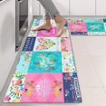 thumbnail image 2 of Kitchen Rugs Sets Of 2,Pioneer Flower Floral Print Pattern Anti Fatigue Kitchen Mat Rugs Non Slip Washable,Decorative Kitchen Floor Mats for Kitchen,Sink,Laundry,17"X47", 2 of 5