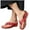 Red, variant on VerPetridure Womens Sandals Casual Summer Stretch Orthotic Slide Sandals Cross Sandals Woven Beach Wedge Slippers Shoes