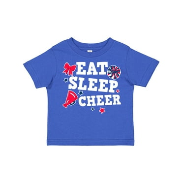 Inktastic Cheerleading Eat Sleep Cheer White Girls Toddler T-Shirt