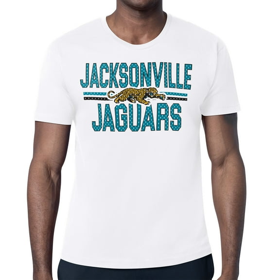 Men's Starter White Jacksonville Jaguars Mesh Look Retro Team Logo T-Shirt