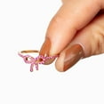 thumbnail image 4 of TNOBHG Women Bowknot Ring Women's Sparkling Cubic Zirconia Bowknot Decor Finger Band Exquisite Thin Ring Jewelry Gift Women Statement Ring, 4 of 8