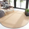 thumbnail image 3 of Safavieh Natural Fiber Jovana Solid Area Rug, Maize/Gray, 8' x 8' Round, 3 of 12