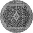 thumbnail image 1 of Ahgly Company Indoor Round Medallion Gray Traditional Area Rugs, 5' Round, 1 of 1