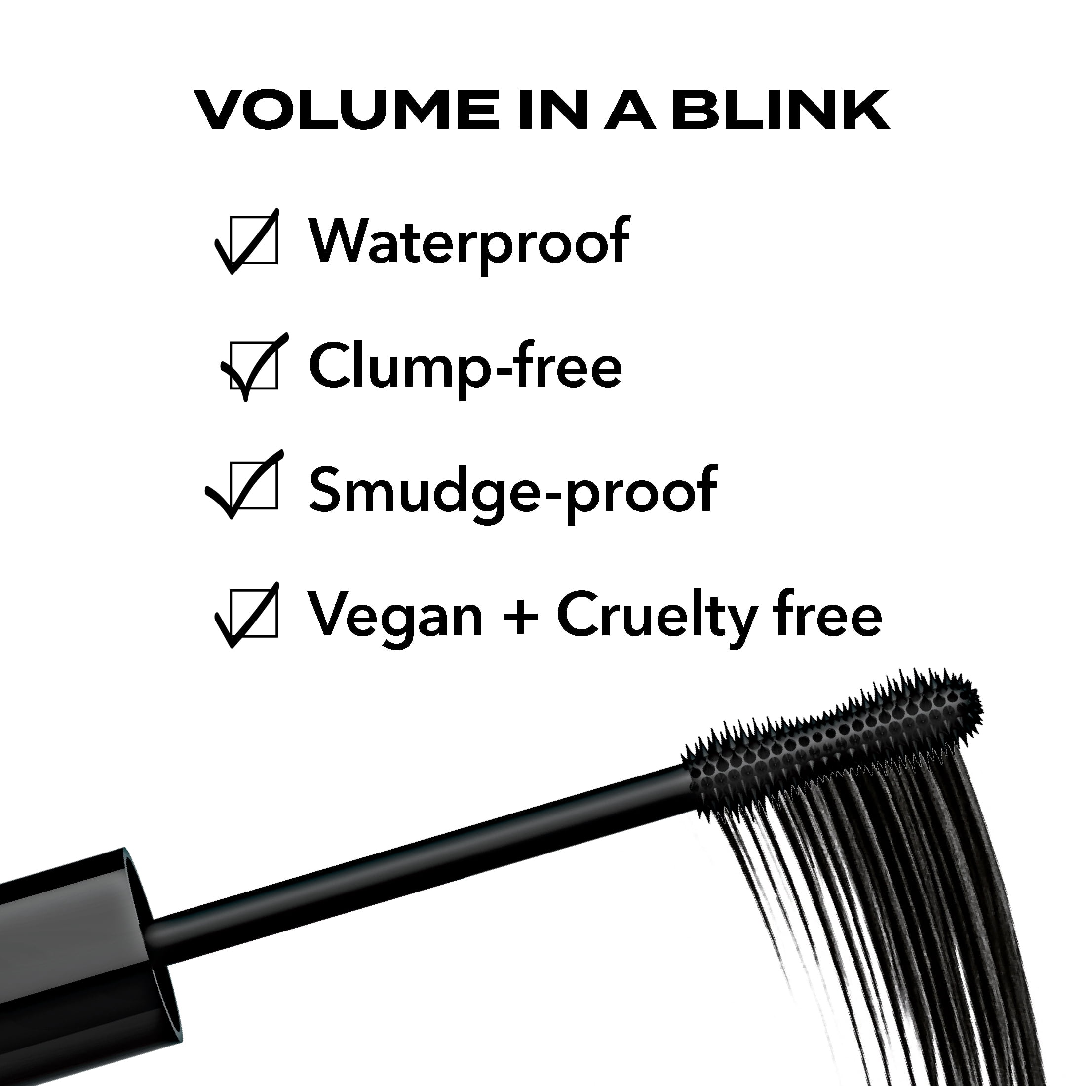Hard Candy Ultimate Lash Volumizing Mascara, Jet Black, Waterproof