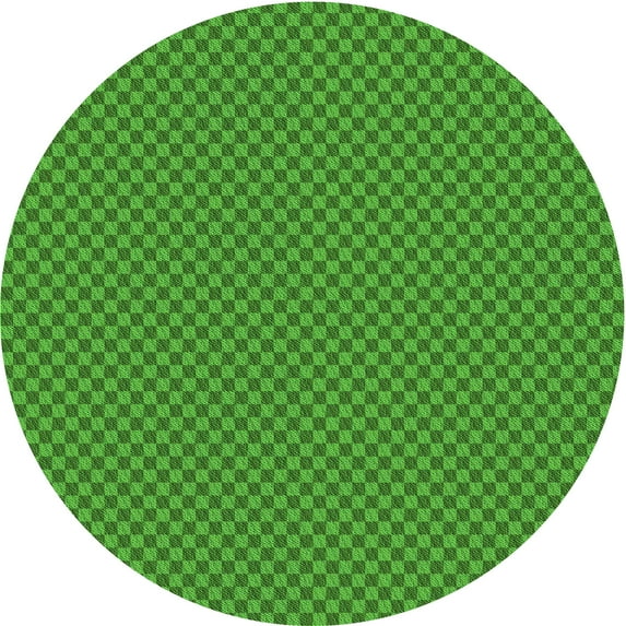 Ahgly Company Indoor Round Patterned Green Area Rugs, 5' Round
