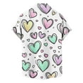 thumbnail image 4 of Ceisia Fashion Unisex Men Women Casual Short Sleeve Printed Turndown Collar Button Gift Shirt, 4 of 6