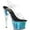 Clear/Turquoise Hologram Inserts Synthetic, variant on Women's Pleaser Adore 708HGI Ankle Strap Sandal