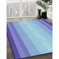 thumbnail image 3 of Ahgly Company Machine Washable Indoor Rectangle Transitional Day Sky Blue Area Rugs, 2' x 3', 3 of 7