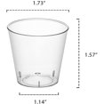 thumbnail image 2 of 50 Count Hard Plastic Shot Glasses, 1-Ounce, Clear, 2 of 4