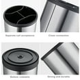 thumbnail image 4 of COFEST Multifunctional Stainless Steel Rotatable Storage Bucket with Compartment for Kitchen Utensils, Black Gray Khaki Color, Durable and Convenient Black, 4 of 8