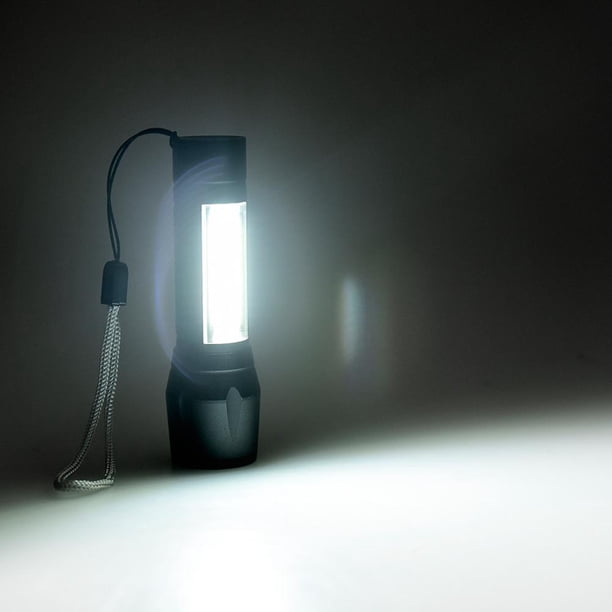 XPE+COB Linterna LED Recargable IPX4 3 Engranajes Antorcha Eléctrica Ajustable