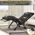 thumbnail image 5 of DKMOCO Zero Gravity Chair with Removable Cushion and Cup Holder,Folding Recliner Lounge Chair for Indoor and Outdoor,440 LBS Capacity (Fossil Gray), 5 of 8
