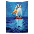 thumbnail image 3 of Ambesonne Ship Tablecloth Rectangular Table Cover, Oil Paint Style Sailship, 60"x90", Multicolor, 3 of 4