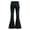 Black, variant on Trendfront Girls Trendy Flare Pants Solid Color Stretch Bell Bottom Trousers Back To School Casual Outfit Everyday Wear Bottoms